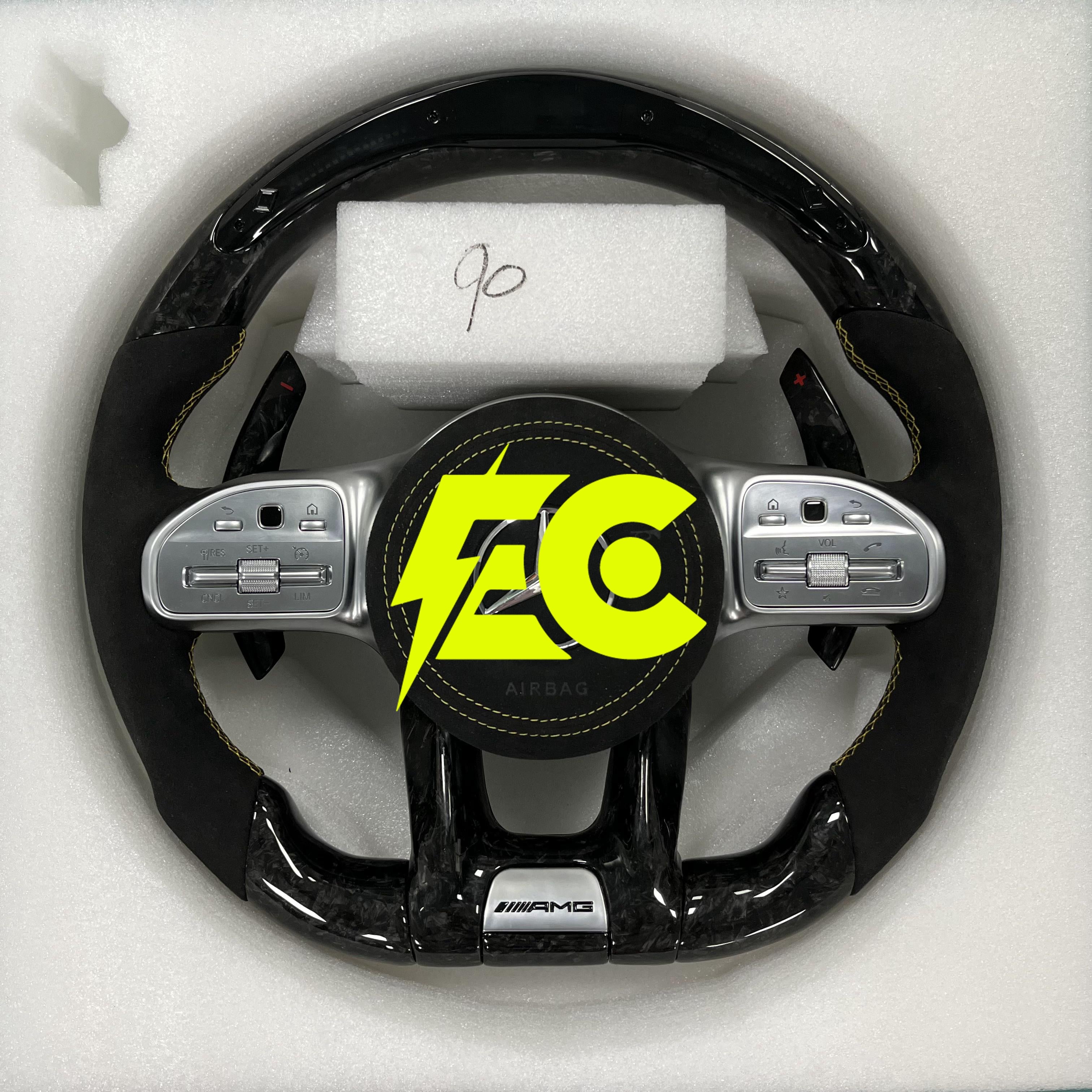 Forged carbon super turn light Mercedes steering wheel BA-183